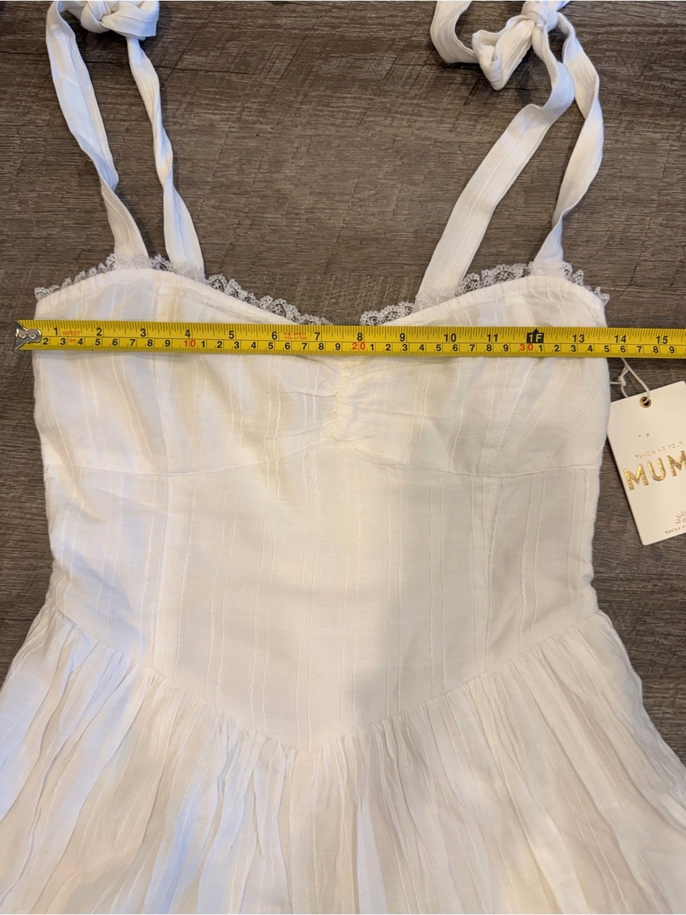Show Me Your Mumu Regal Romper NWT Size Small White Cottagecore Tie Strap Romper - Picture 8 of 14